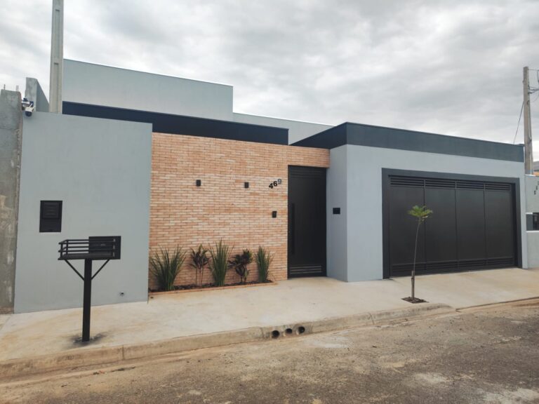 Casa térrea construída pela Aedificare em Penápolis-SP, obra concluída